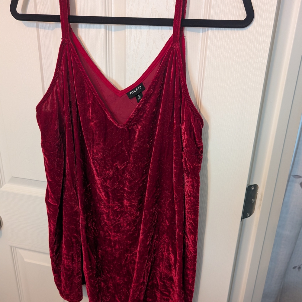 Torrid Rich Red Velvet Camisole
